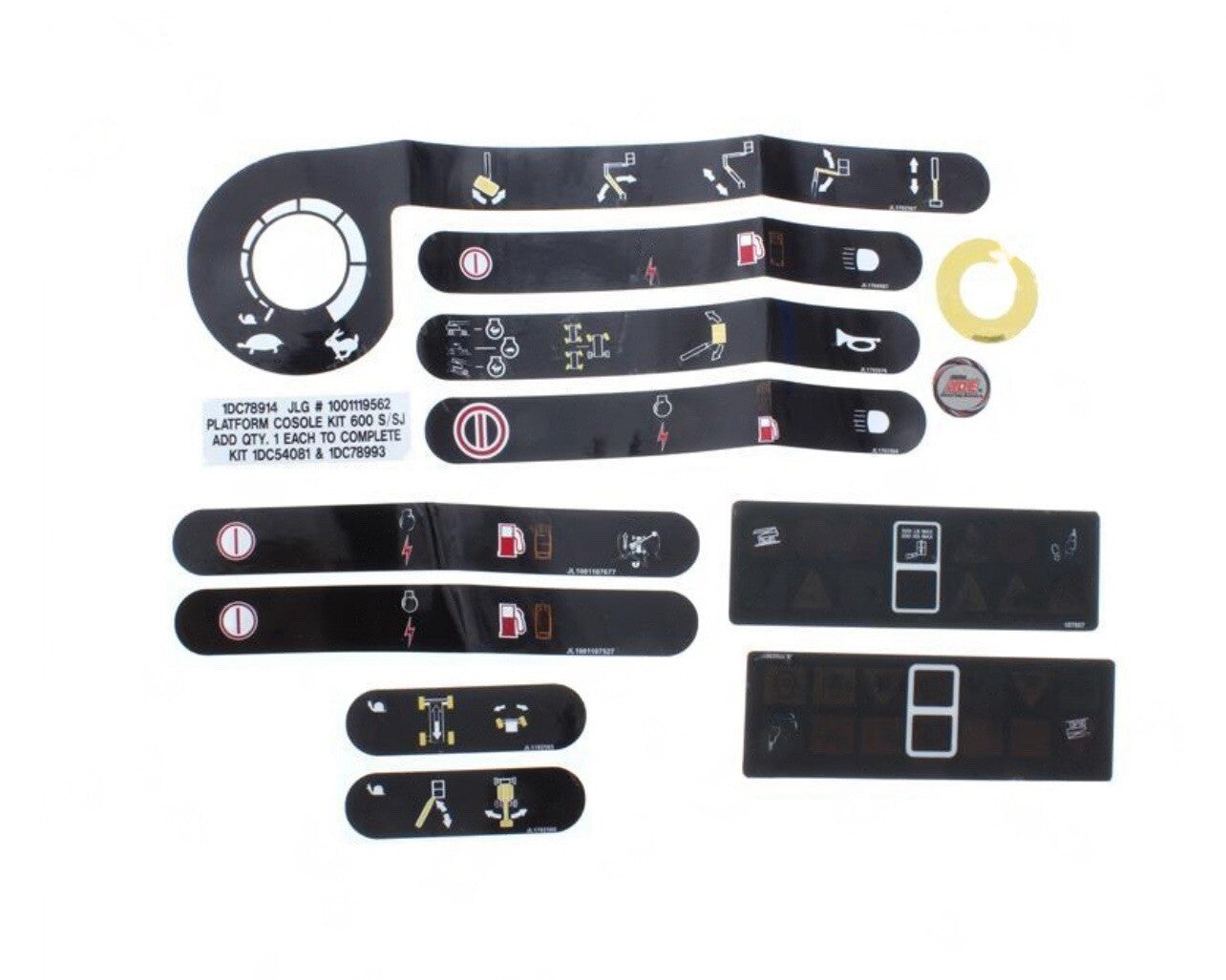 JLG JL1001119562, PLATFORM CONSOLE DECAL KIT, 600S