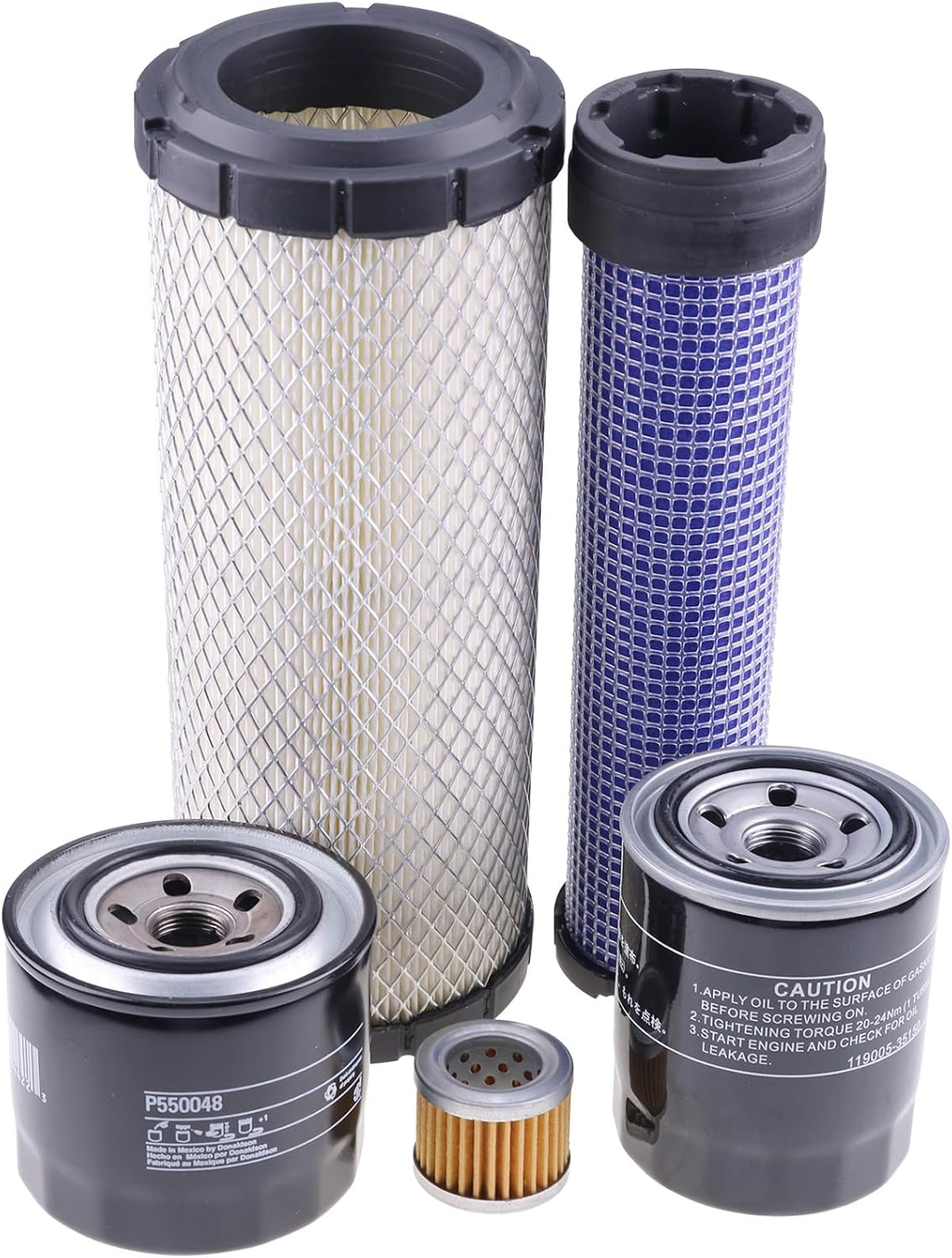 Filter Kit Compatible for John Deere Compact Excavator 35D 50D with Yanmar 3TNV8