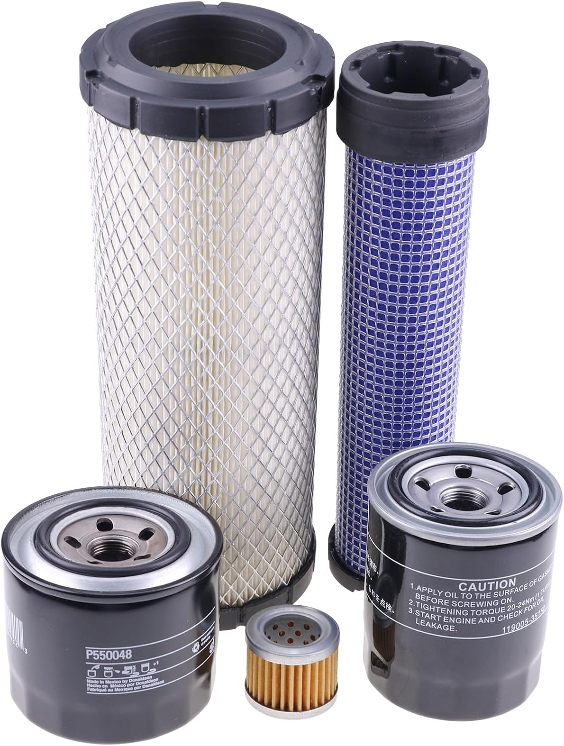 Filter Kit Compatible for John Deere Compact Excavator 35D 50D with Yanmar 3TNV8
