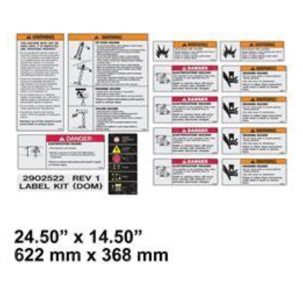 JLG 2902522, DECAL KIT - SAFETY 1930ES,2630ES,3246ES