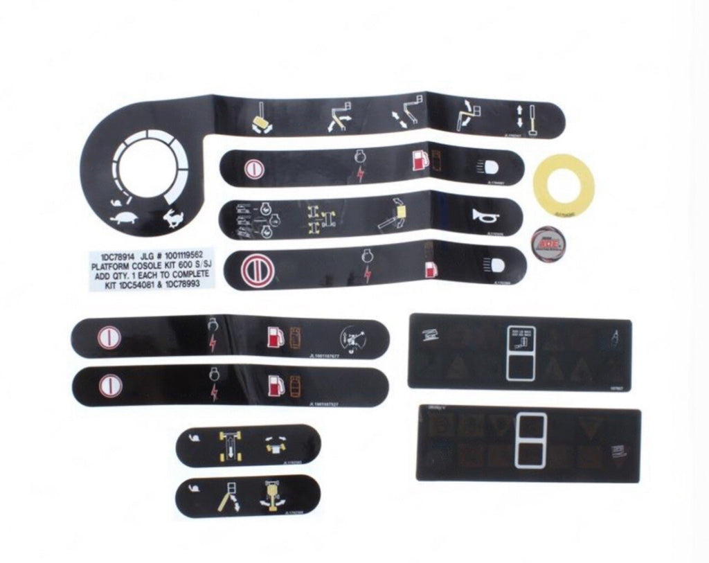 Platform Console Decal Kit 1001119562 for JLG Telescopic Boom Lift 600S 600SJ