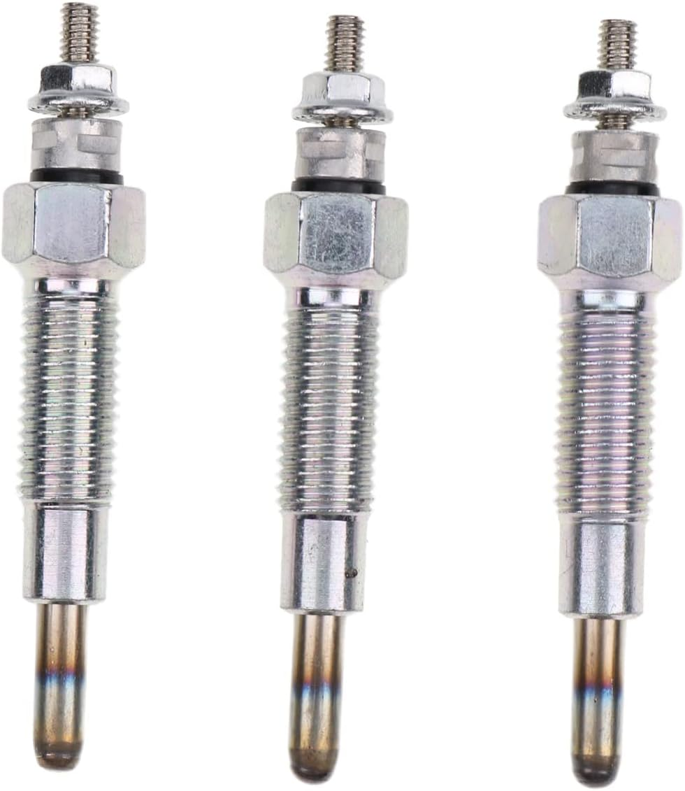 3 PCS Glow Plug 15221-65516 for Kubota V1902 V1501 D1402 D1301 Engine KH-18