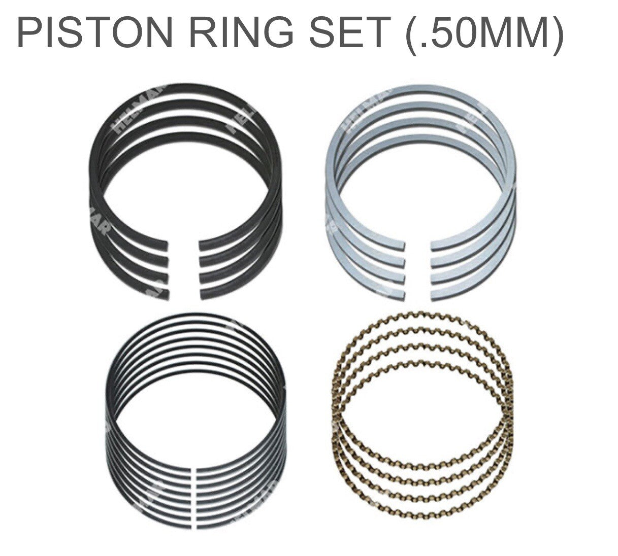 (SET OF 4) Nissan Forklift K25 Engine Piston & Pin W/ Ring Set | .50MM
