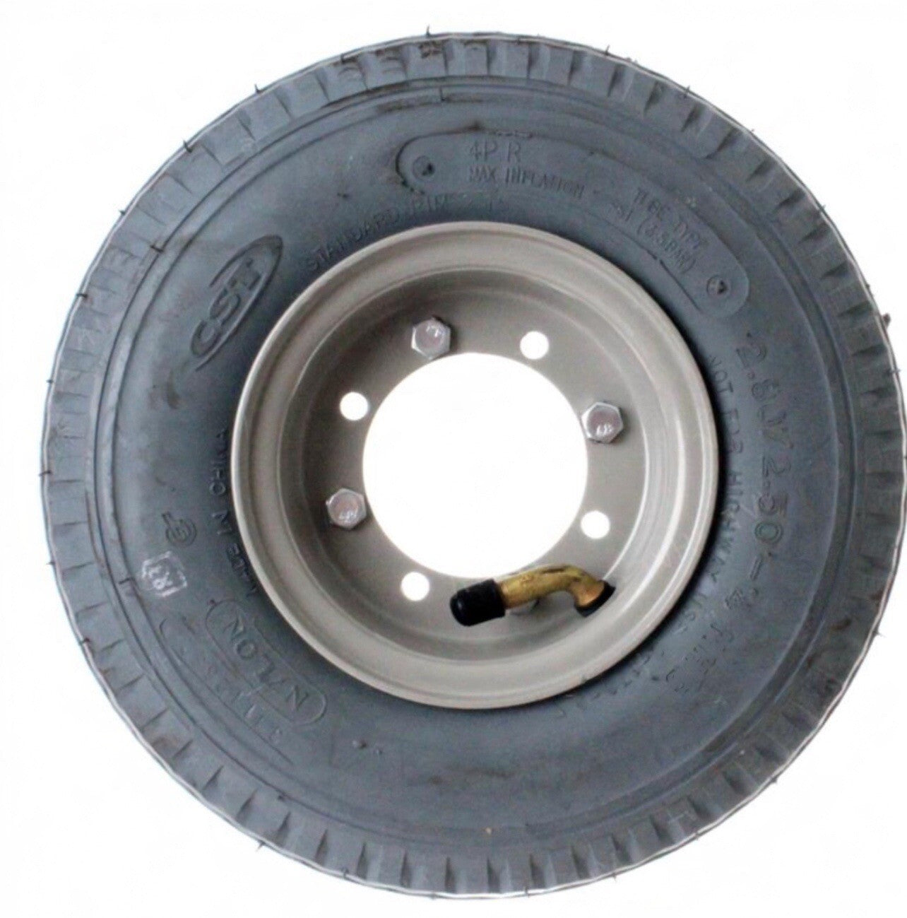(QTY 2) Tennant 630215, TIRE ASSY (NM) (Pneumatic) (2.80 X 2.50) (Grey) 5400