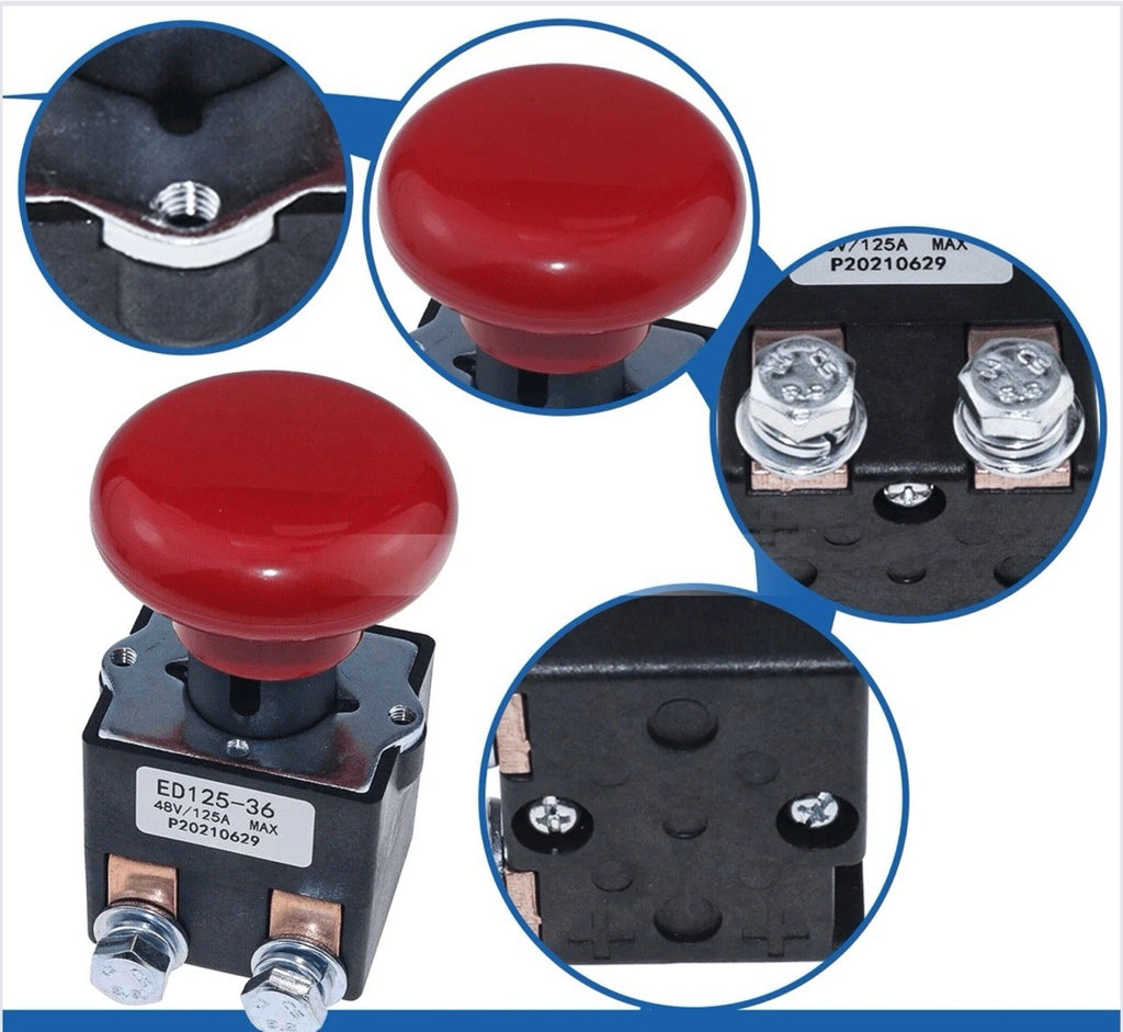 48V 125A Electric Pallet Truck Emergency Stop Switch 1115-510008-00 for Big Joe