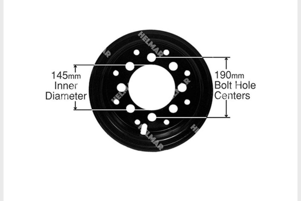 Toyota Forklift Wheel Rim 44409-20541-71 | Fits 700x12 Tire Size Fits 42-3FG25