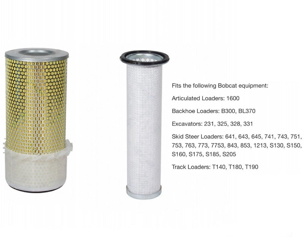 Air Filter Kit 6598492 6598362 For Bobcat 741 743 751 773 843 853 S130 S150 S175