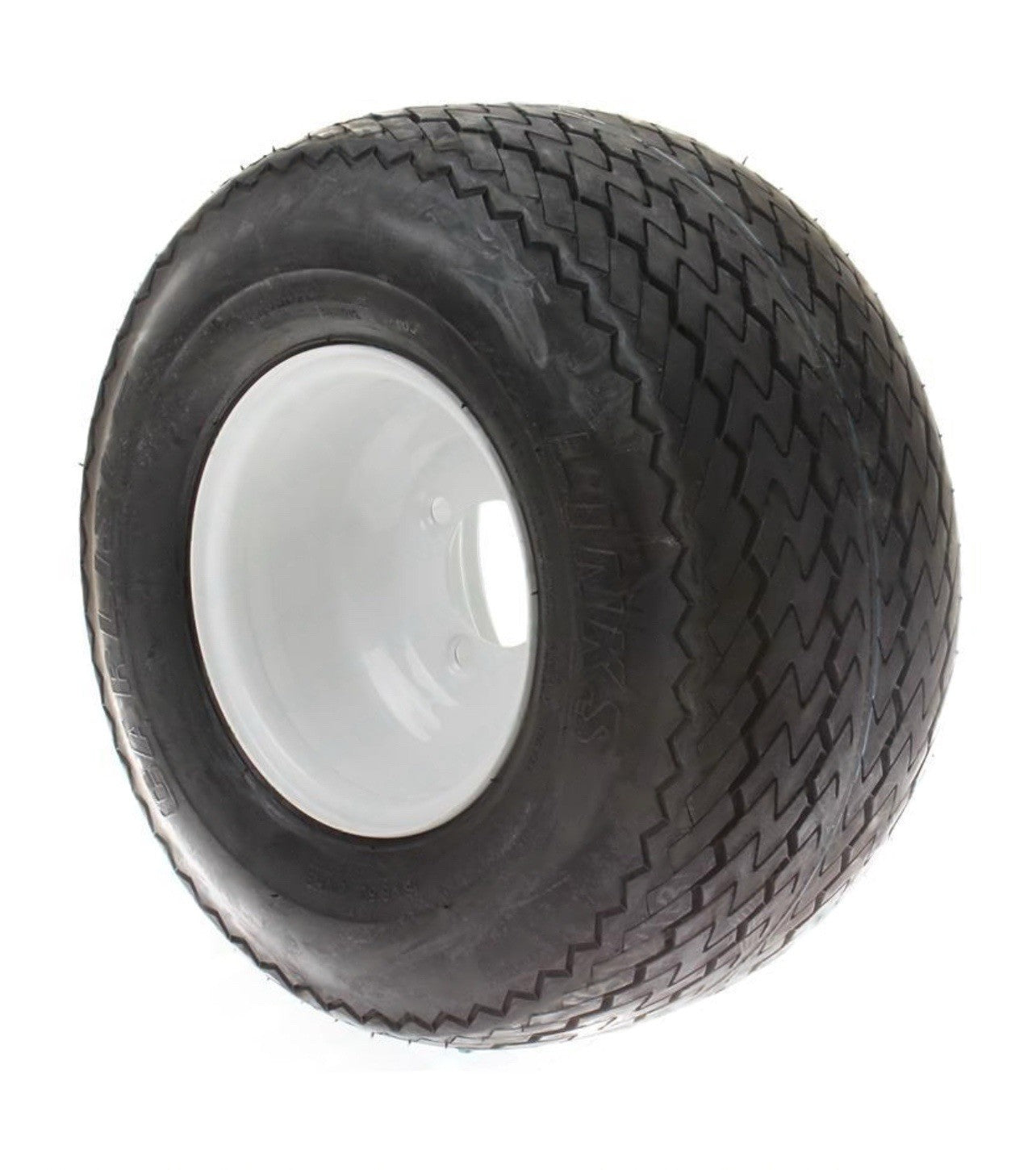 (QTY 2) EZGO TIRE + WHL18X8.50-8 NHS 4 LUG 4 PLY LINKS TREADSTEEL/WHITE