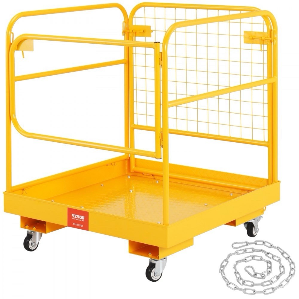 Forklift Safety Cage, 1200 lbs Load Capacity, 36 x 36 inches Folding Forklift