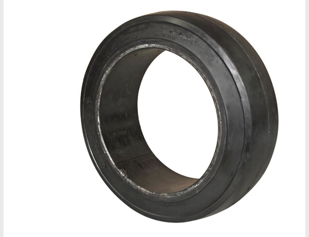 (SET OF 2) FORKLIFT TIRE 14X5X10 SMOOTH PRESS ON | BLACK