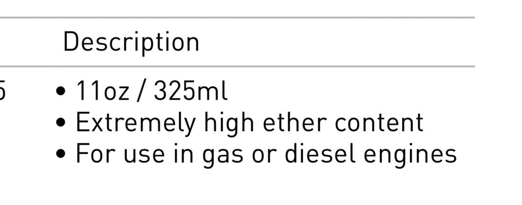 (QTY 6) STARTING FLUID - DIESEL - 11OZ