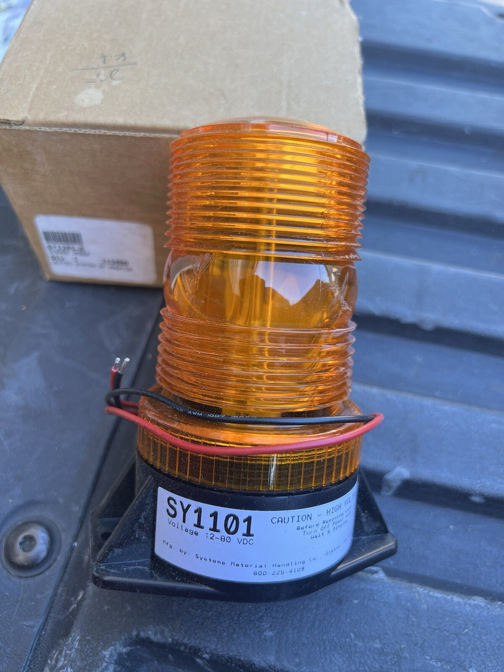 SY1101 Universal Forklift Safety Strobe Light | Amber 12-80VDC