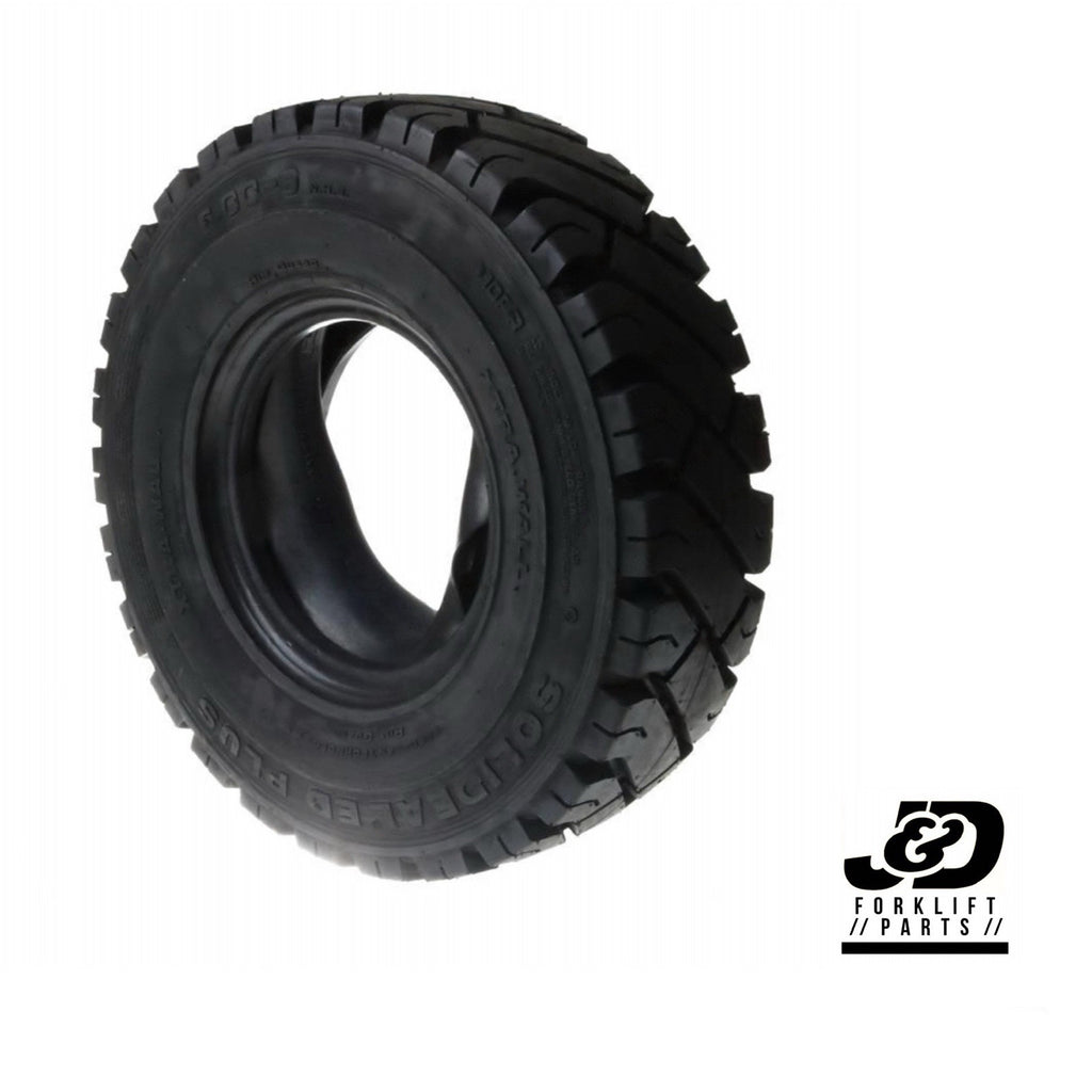Forklift Tire Pneumatic (AIR) 6.00-9| Black Traction