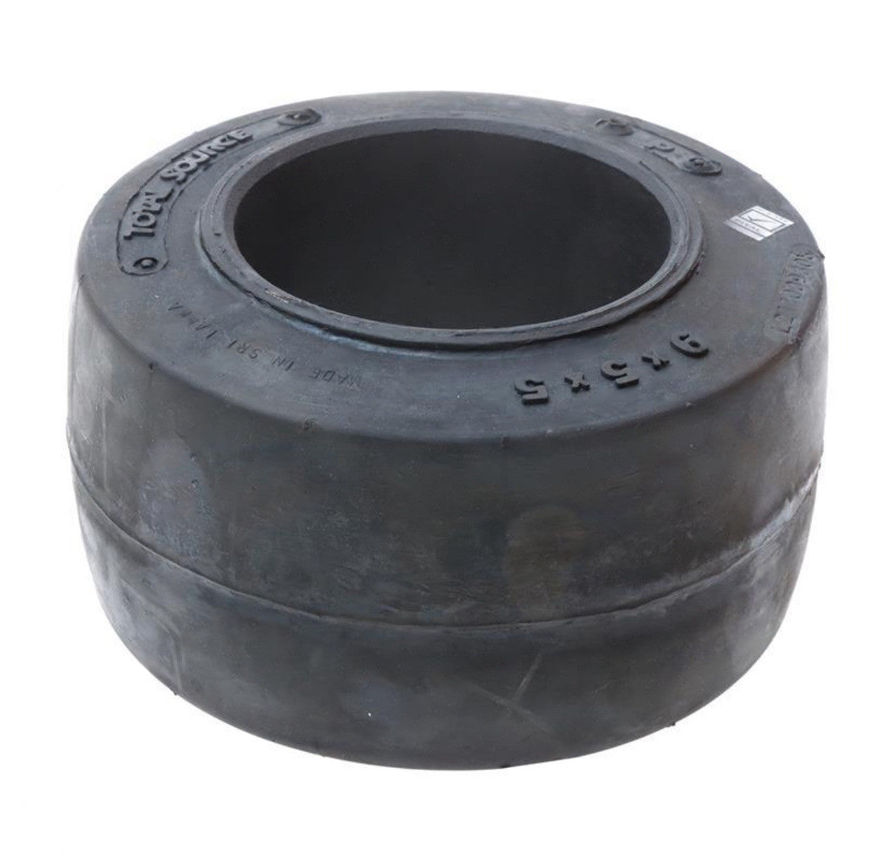 (SET OF 2) FORKLIFT TIRE - 9X5X5 SMOOTH PRESS ON SMOOTH BLACK
