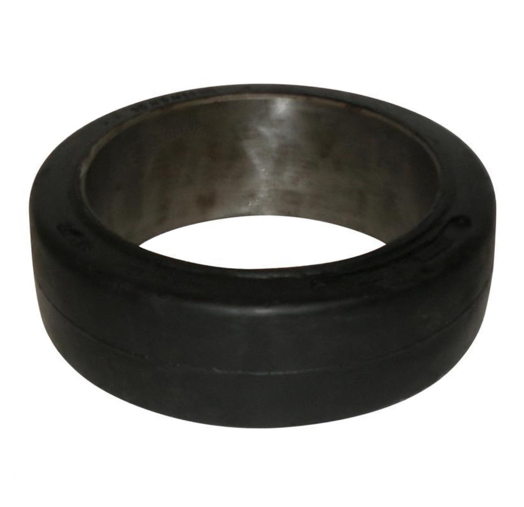 (SET OF 2) FORKLIFT TIRE 15X5X11.25 SMOOTH PRESS ON | BLACK