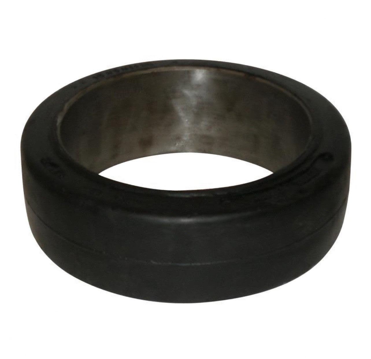 (SET OF 2) FORKLIFT TIRE 15X5X11.25 SMOOTH PRESS ON | BLACK