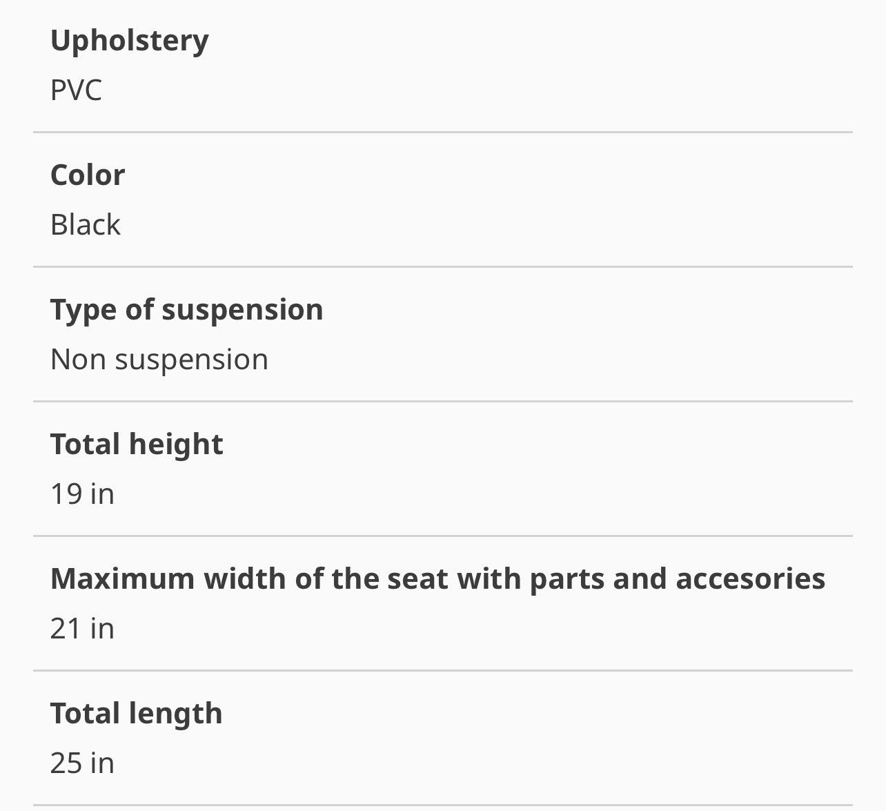 NEW For Caterpillar CATERPILLAR FORKLIFT VINYL SEAT 973522