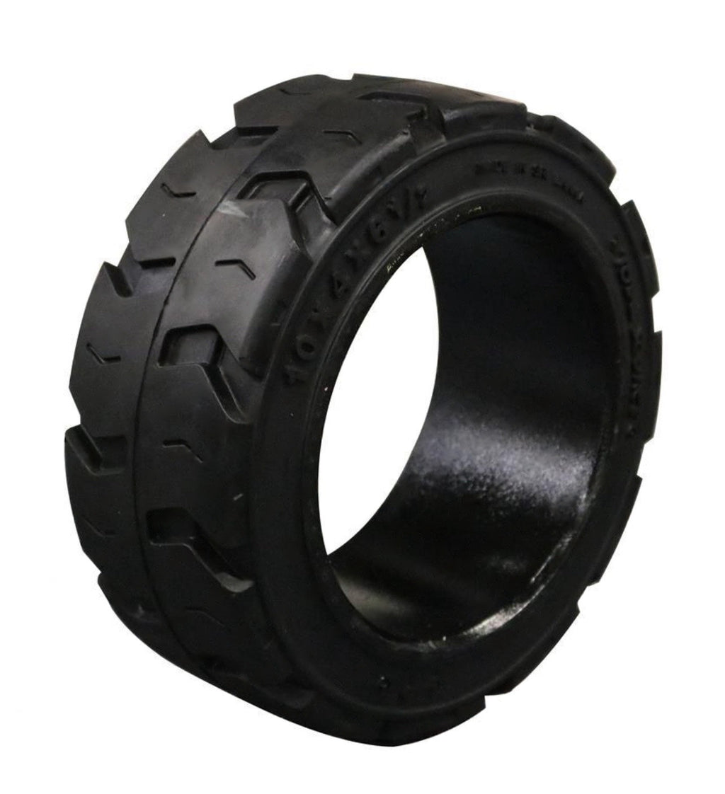 FORKLIFT TIRE - 10 X 4 X 6.5 TRACTION TOTAL SOURCE PRESS ON BLACK