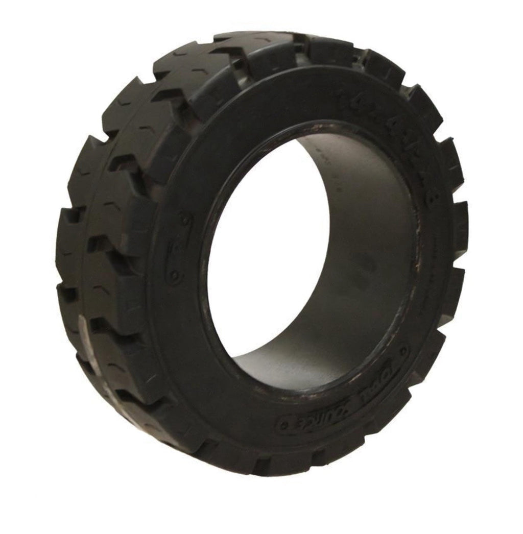 (SET OF 2) FORKLIFT TIRE 14X4.5X8 TRACTION PRESS ON | BLACK
