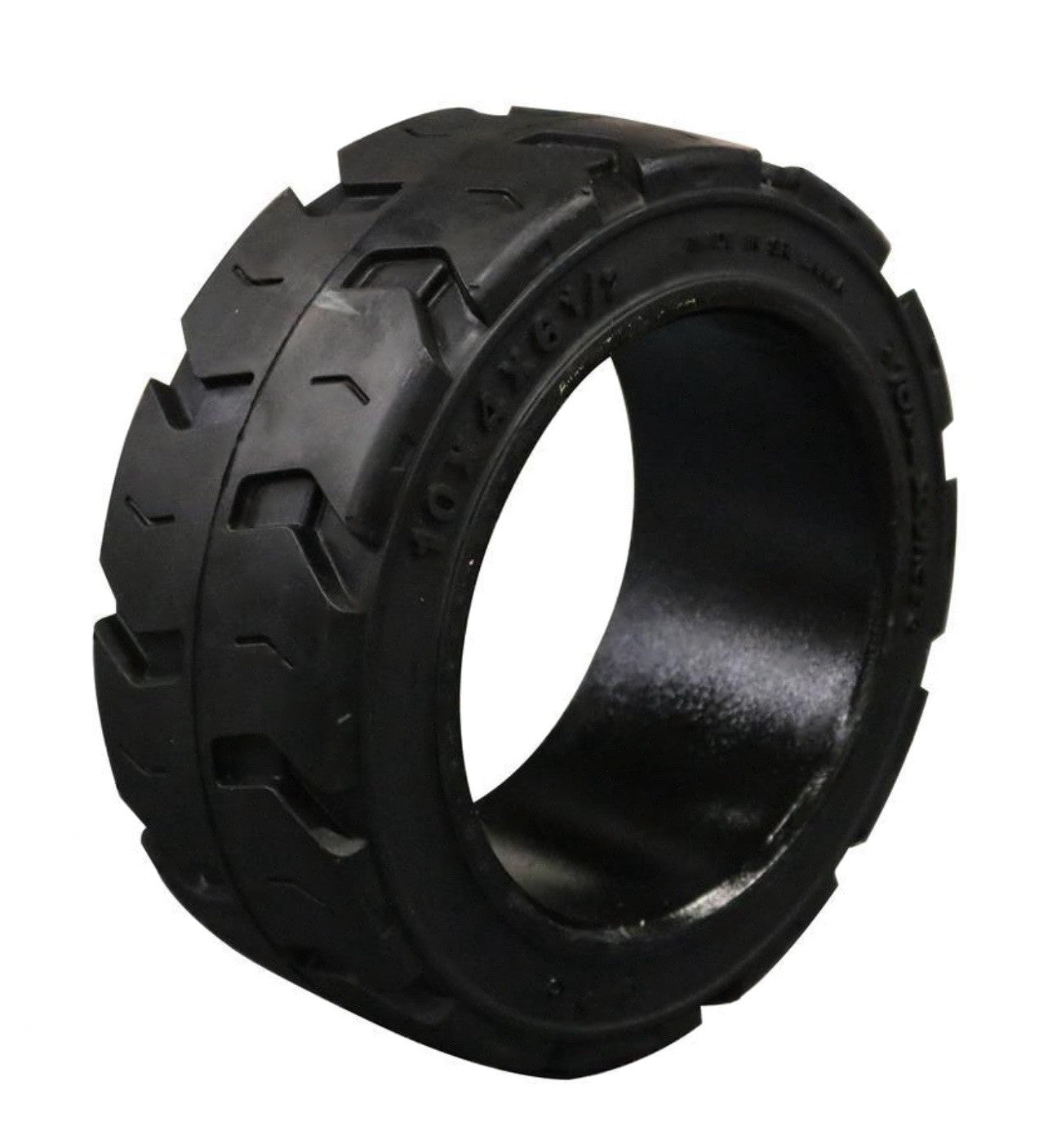 (SET OF 2) FORKLIFT TIRE - 10 X 4 X 6.5 TRACTION TOTAL SOURCE PRESS ON BLACK