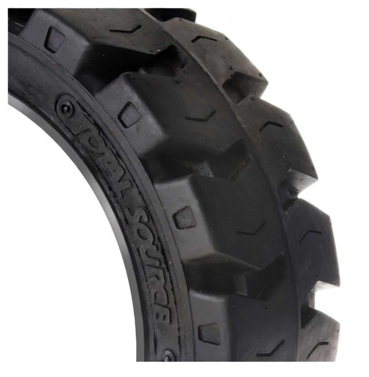 (SET OF 2) FORKLIFT TIRE - 18X7X12.125 TRACTION | PRESS ON BLACK