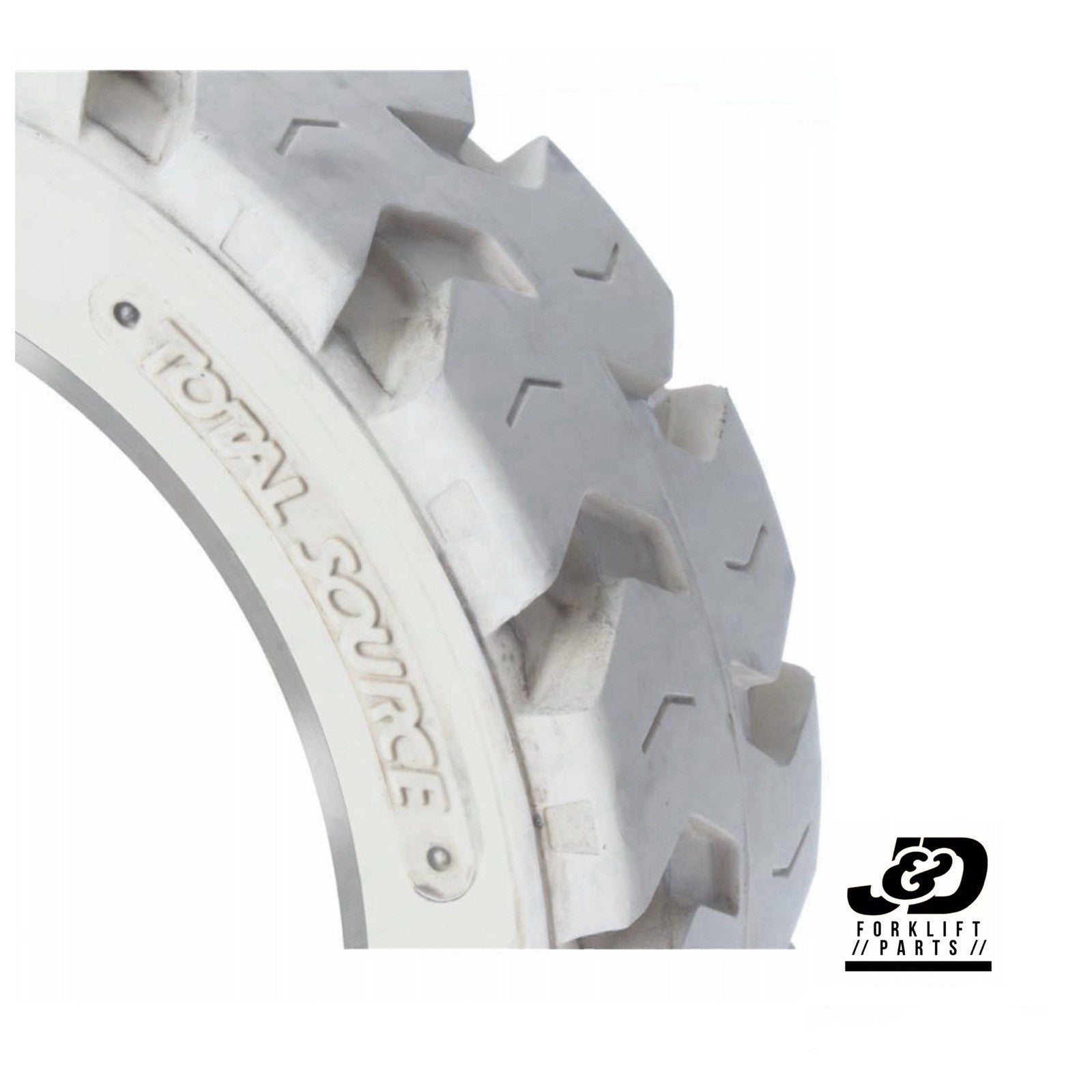 (QTY 2) FORKLIFT TIRE - 21X7X15 NM TRACTION PRESS ON WHITE