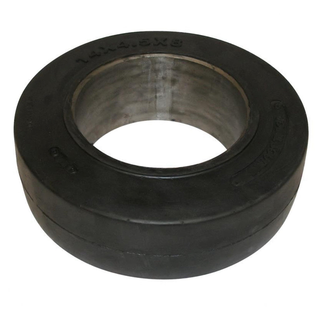 FORKLIFT TIRE 14X4.5X8 SMOOTH  PRESS ON | BLACK