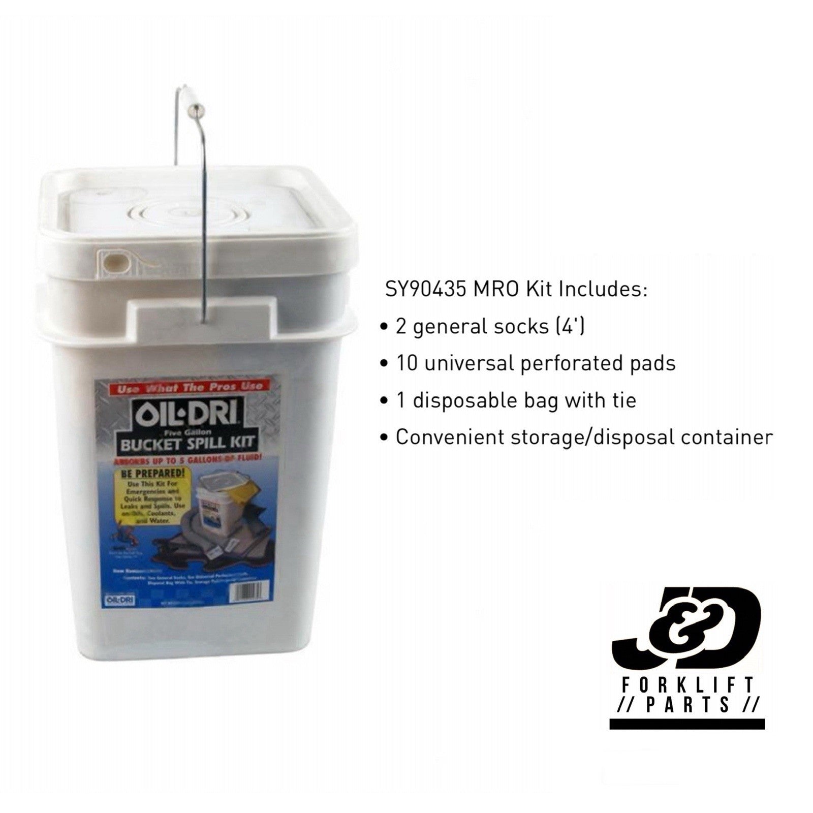 Universal Spill Absorbent Kit – Pads & Socks for Oil, Grease, Coolant & Water