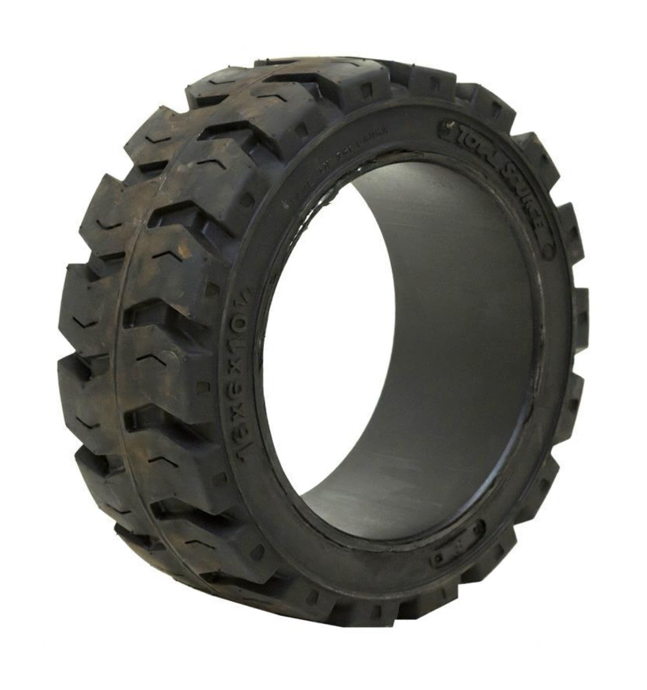 (SET OF 2) FORKLIFT TIRE 16X6X10.5 TRACTION PRESS ON | BLACK